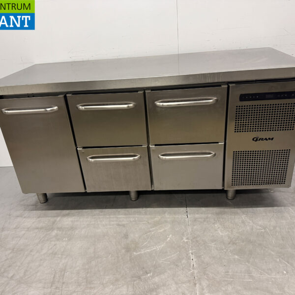 Stainless steel Gram Refrigerated Workbench 4 drawers and 1 doors 172,5 cm 230V Horeca