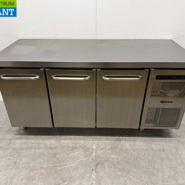 Stainless steel Gram Refrigerated Workbench 3 Doors 172.5 cm 230V Catering