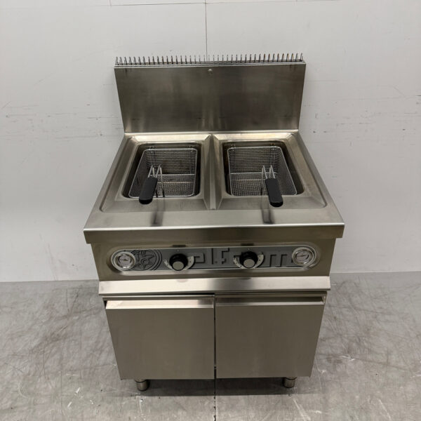 Stainless steel Elframo Double Fryer 2 x 17 liters GAS Catering