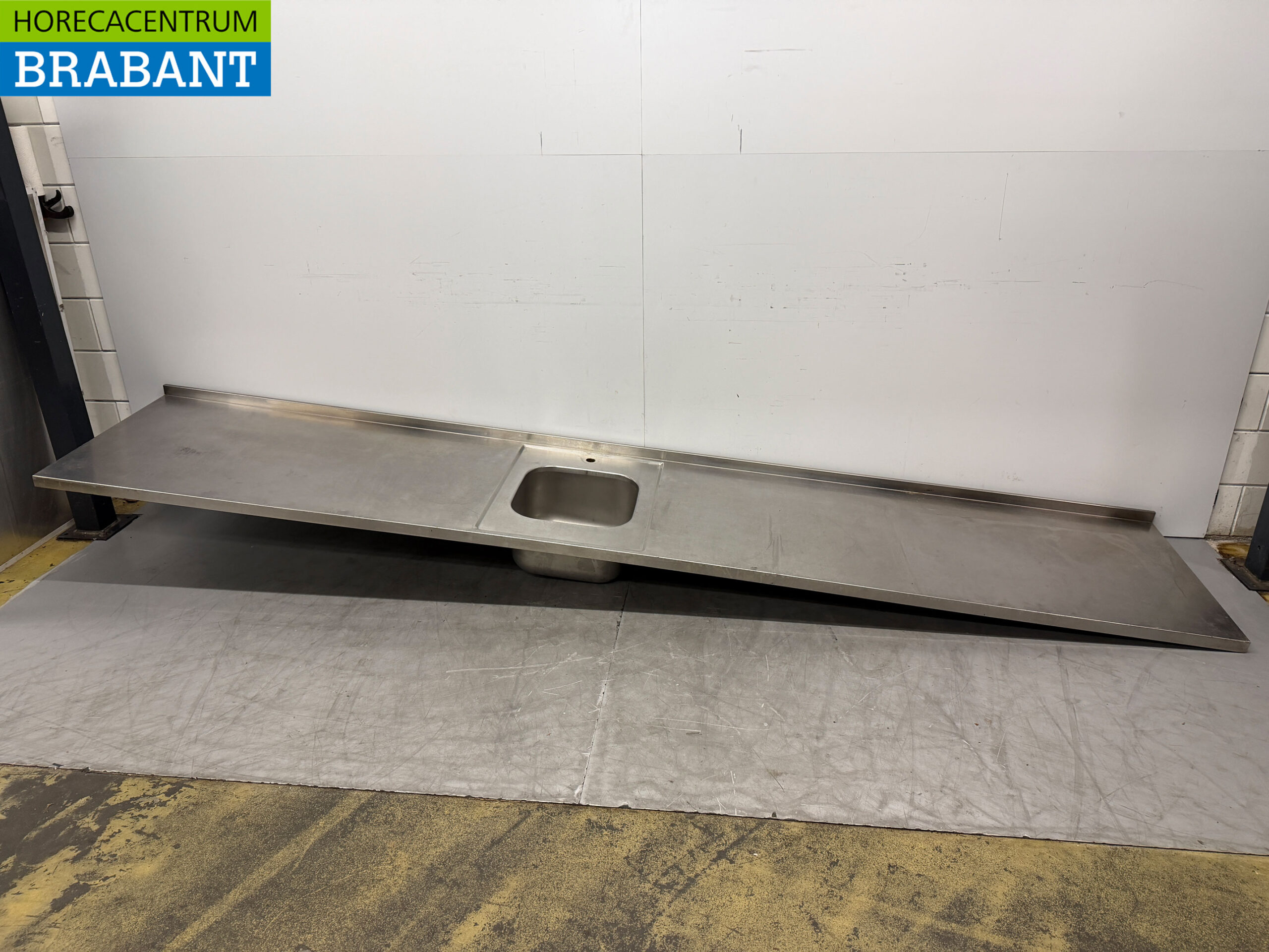 Stainless steel Sink Sheet Sink 366 x 72 cm Horeca