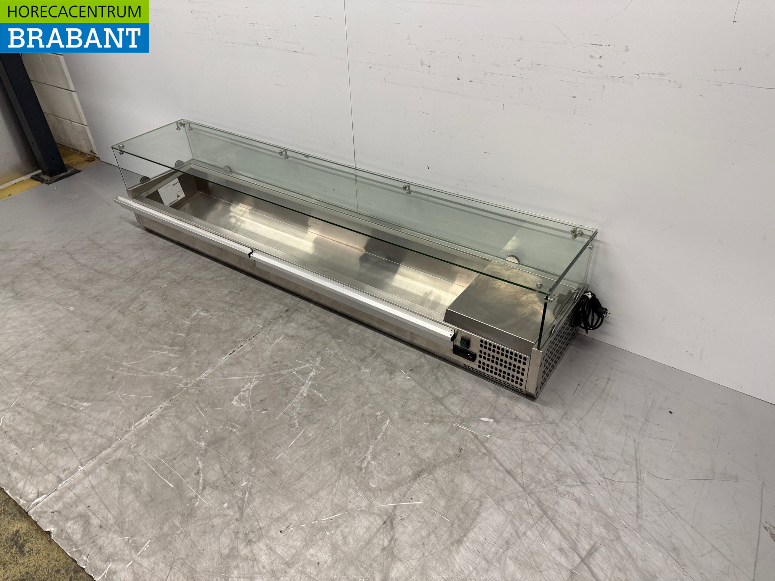 Stainless steel Arktic Top mounted display case Top mounted refrigerated display case saladière 9 x 1/3 GN 200 cm Horeca - Image 2