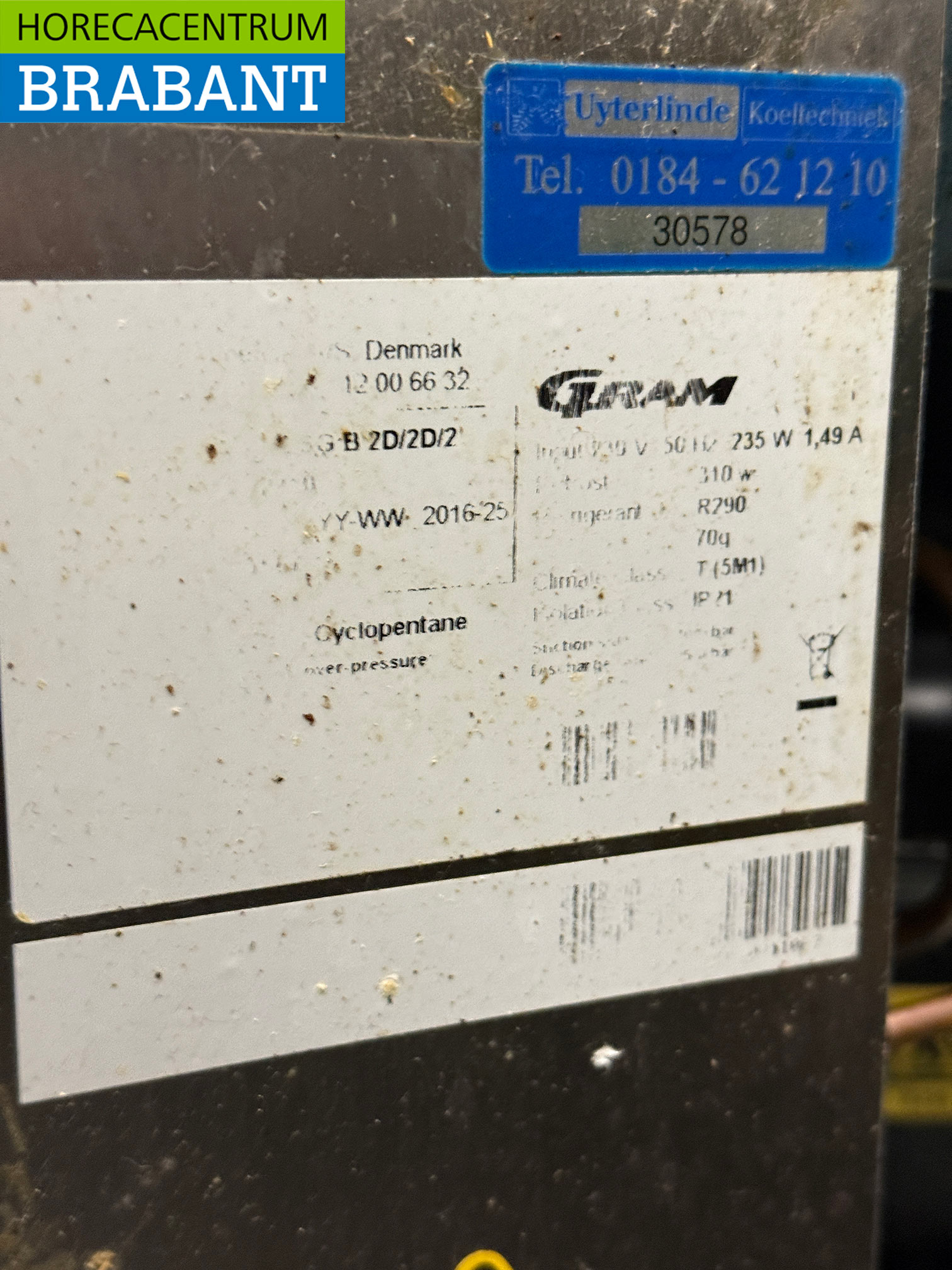 Stainless steel Gram Refrigerated Workbench 6 Drawers 173 cm 230V Catering - Image 5