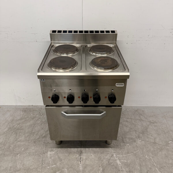 Stainless steel Modular 4 Burner Electric Stove with oven 5 x 2/3 GN 400V Catering