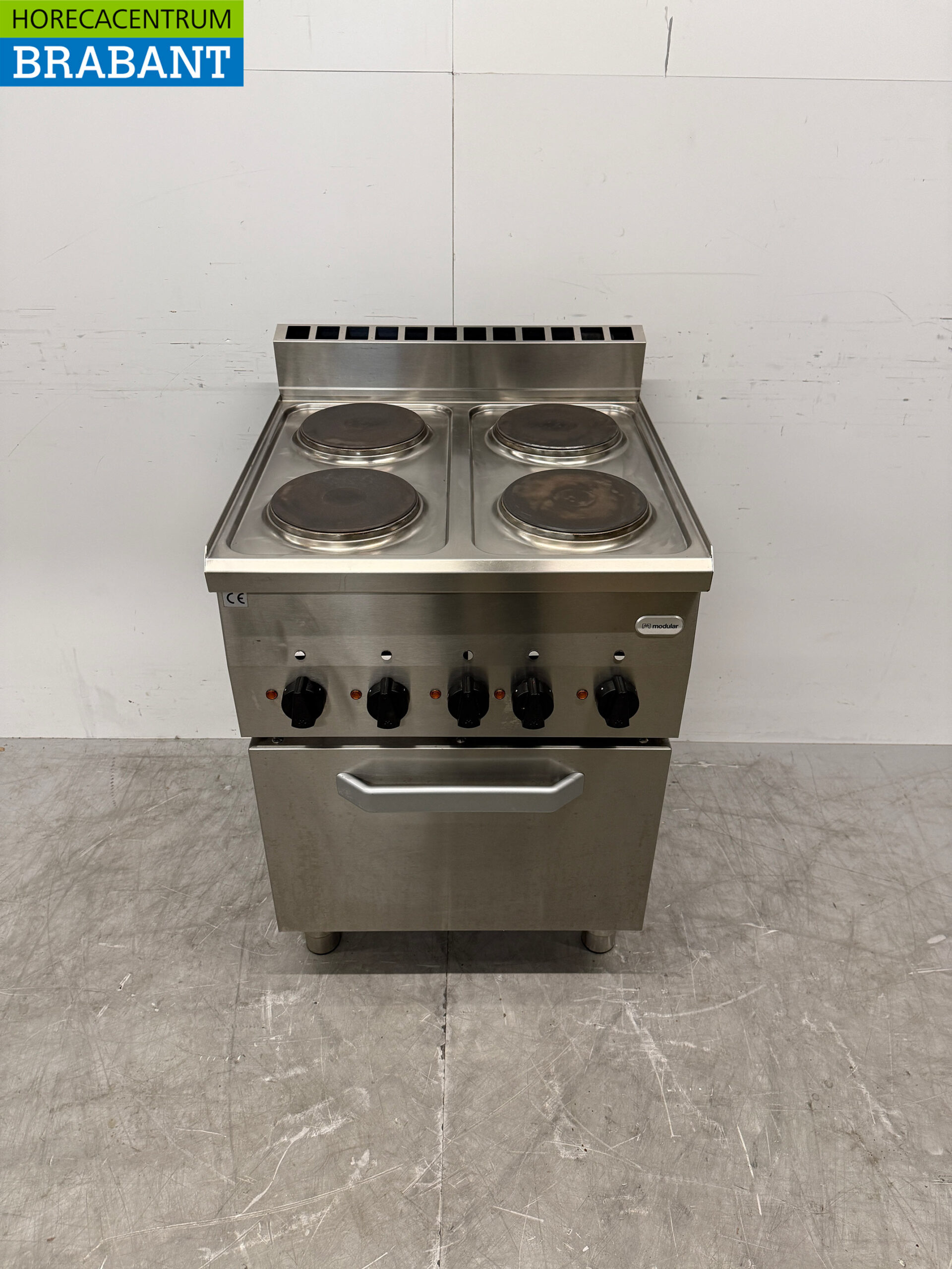 Stainless steel Modular 4 Burner Electric Stove with oven 5 x 2/3 GN 400V Catering
