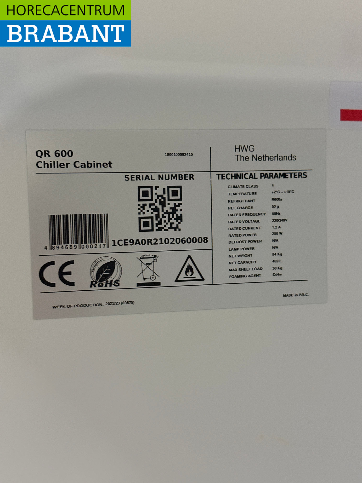 HWG Refrigeration 469 liters 230V Catering - Image 5