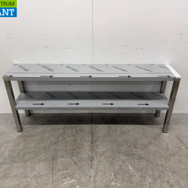 Stainless steel Double Etagere Bridge 160 x 30 x 63 cm Catering