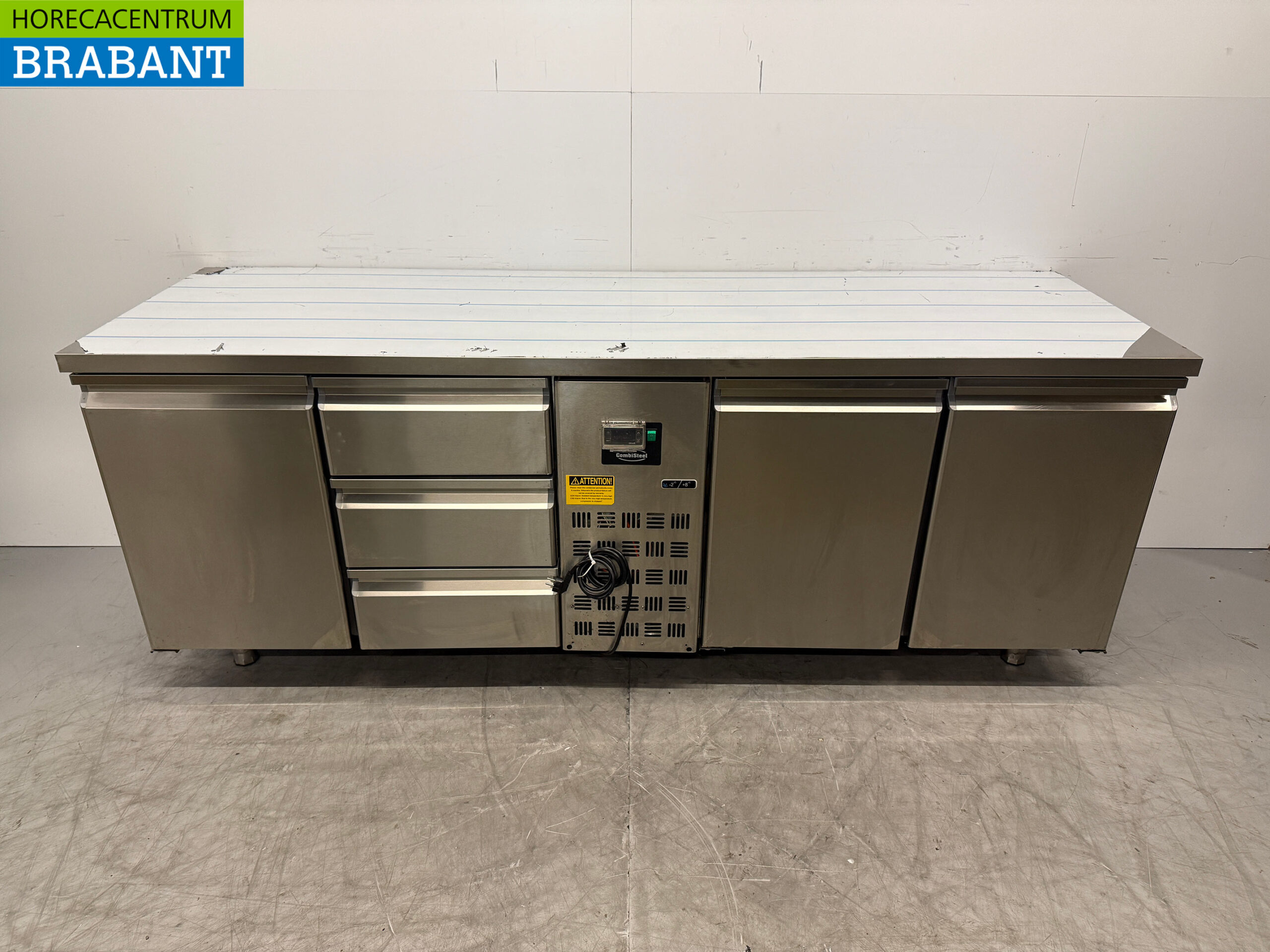 Stainless steel Combisteel Refrigerated Workbench 3 Doors and 3 Drawers 230V Catering