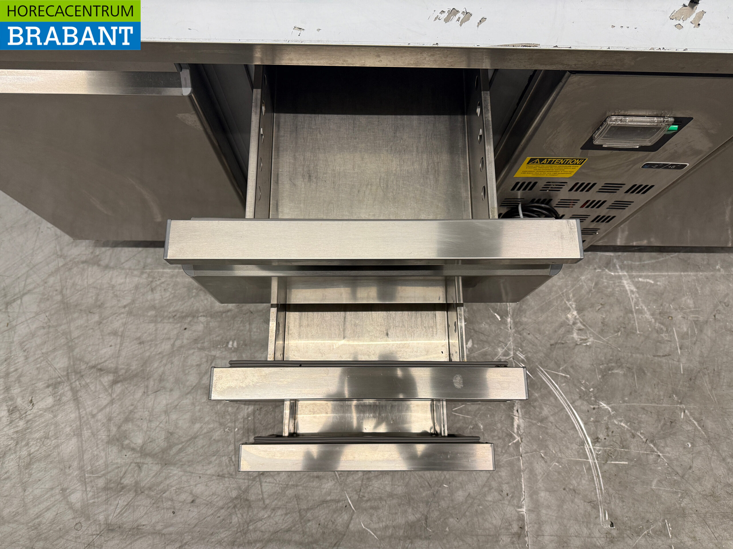 Stainless steel Combisteel Refrigerated Workbench 3 Doors and 3 Drawers 230V Catering - Image 5