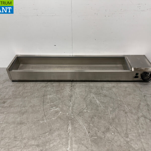 Stainless steel Top-up display case Top-up refrigerated display case saladière 9 x 1/3 GN 200 cm Horeca