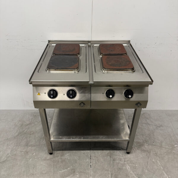 Stainless steel MKN 4 Burner Electric Stove 2 x 400V 80 cm Horeca