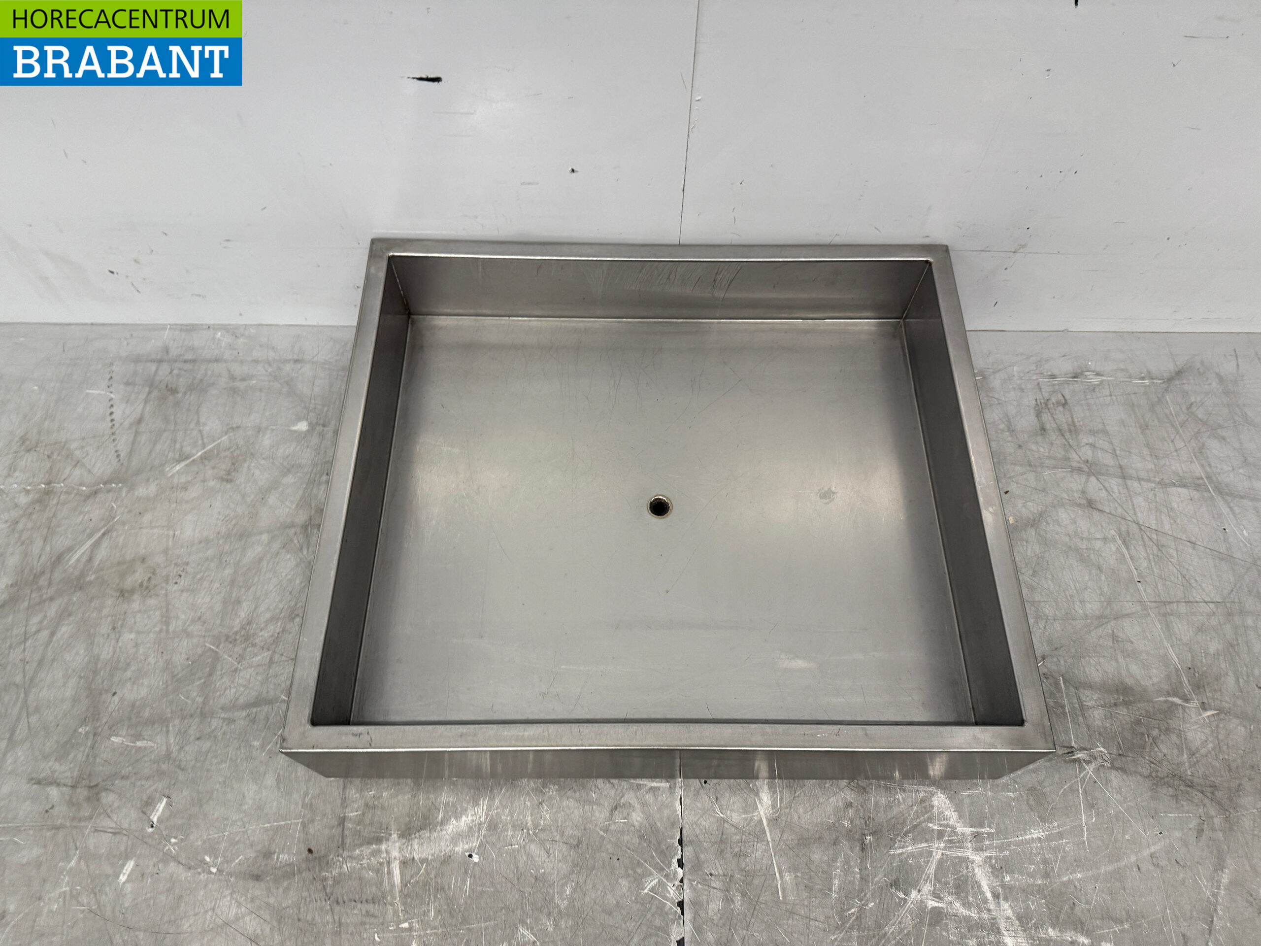 Stainless steel ice tray for crushed ice shaved ice 70 x 60 cm Horeca - Image 4