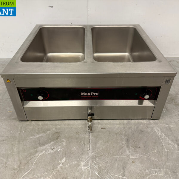 Stainless steel Max Pro Bain Marie 2 x 1/1 GN 74,5 cm 230V Horeca