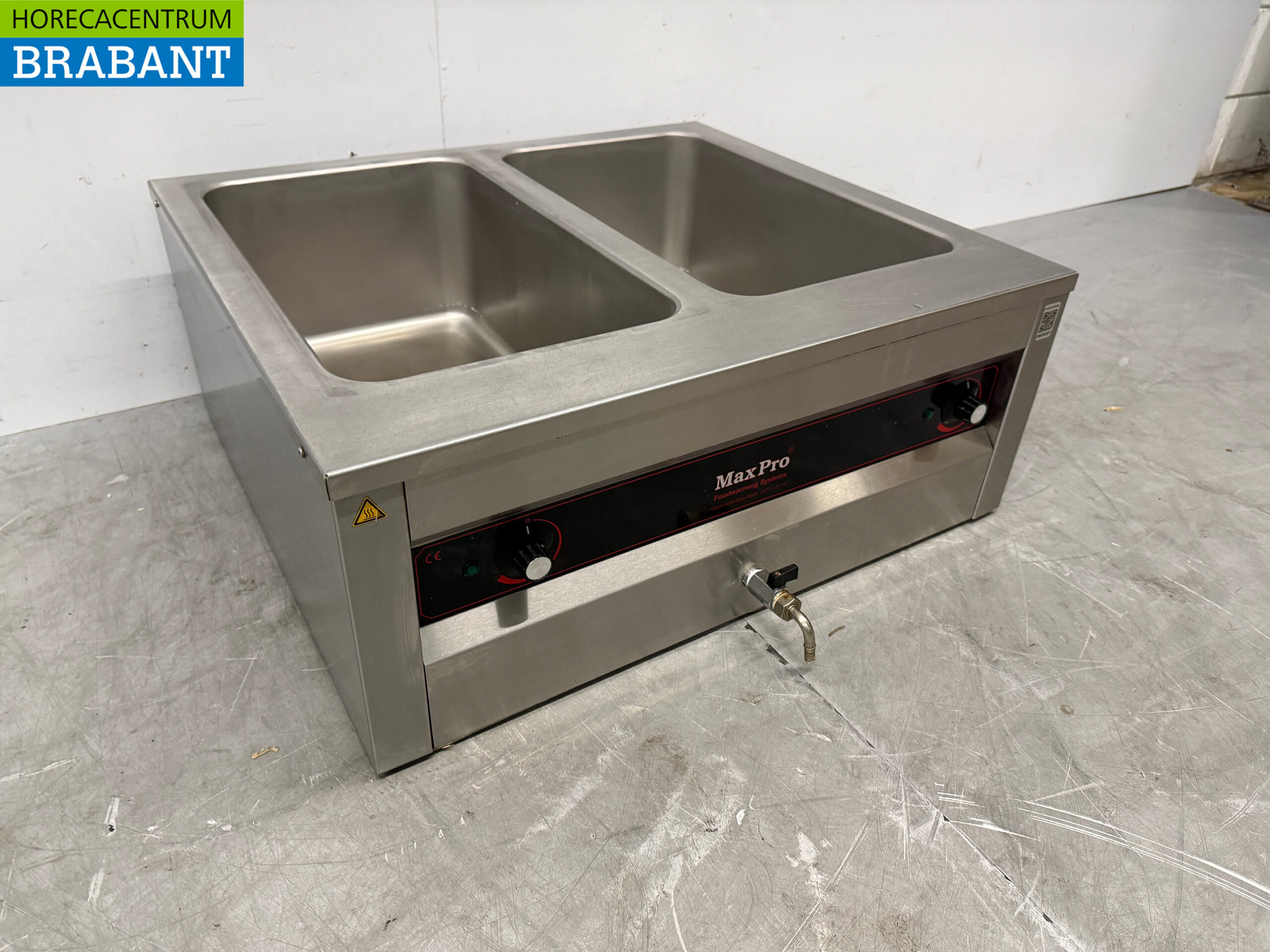 Stainless steel Max Pro Bain Marie 2 x 1/1 GN 74,5 cm 230V Horeca - Image 3