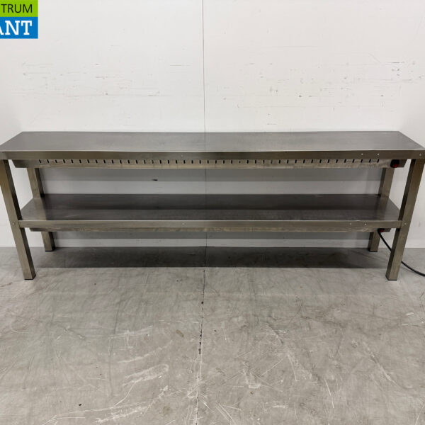 Stainless steel Hakvoort Double Heat Bridge Etagere Bridge 180 x 30 x 65 cm 230V Horeca