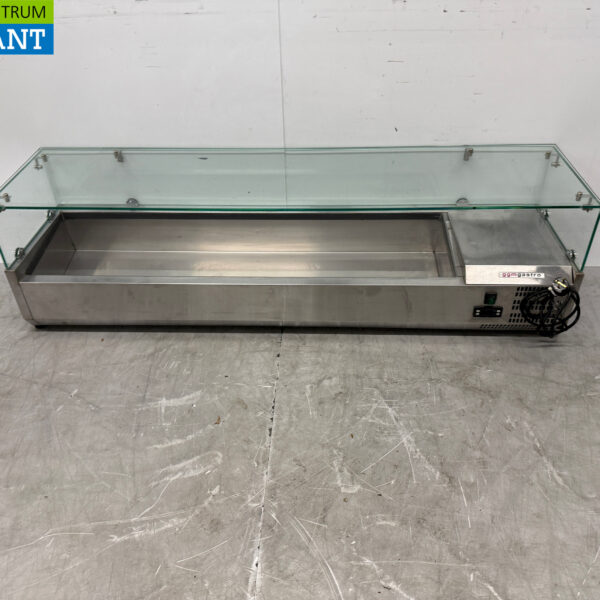 Stainless steel Saladiere Top Refrigerated Display Case 7 x 1/3 GN 160 cm 230V Horeca