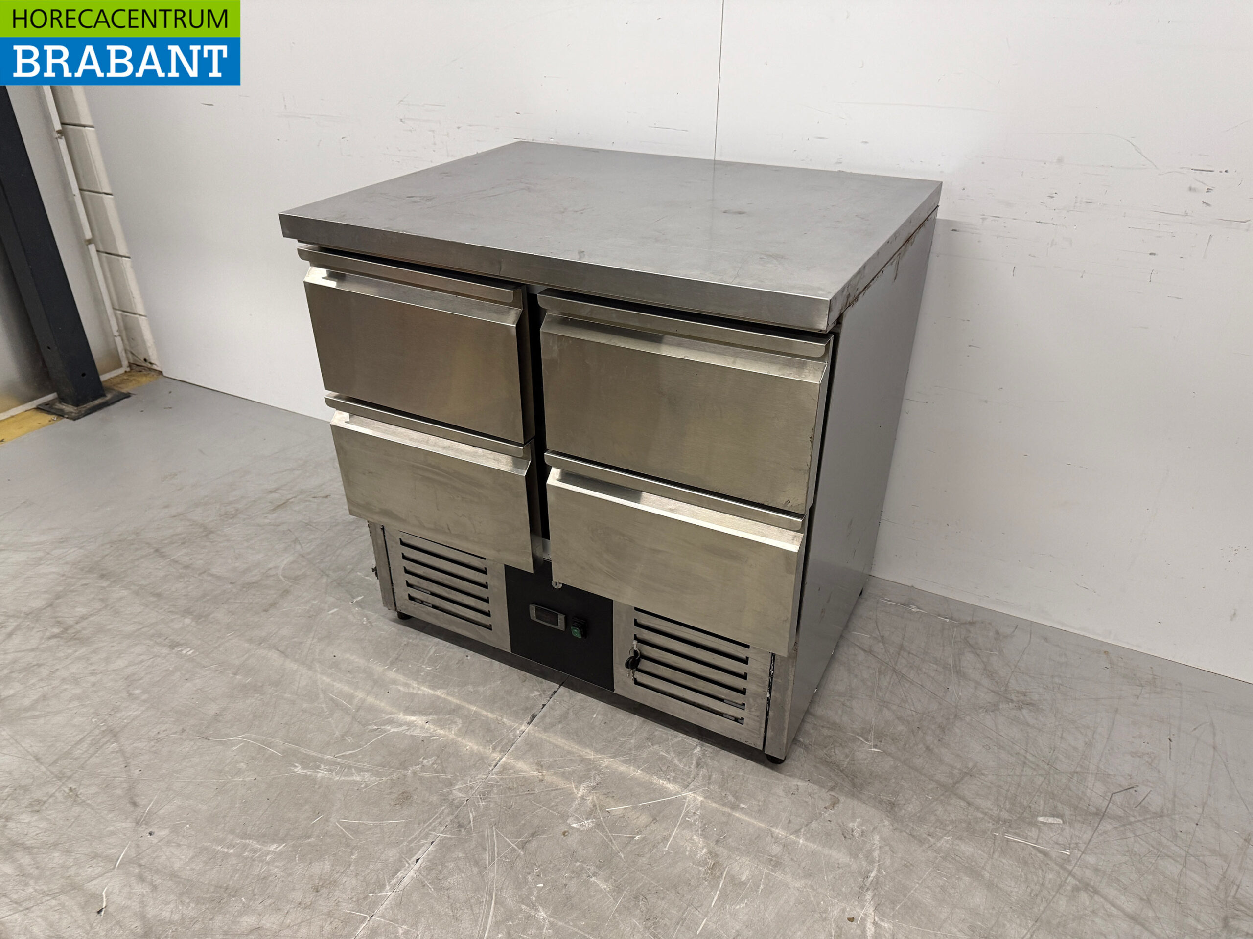 Stainless steel Refrigerated Workbench 4 Drawers 90 cm 230V Catering - Image 2