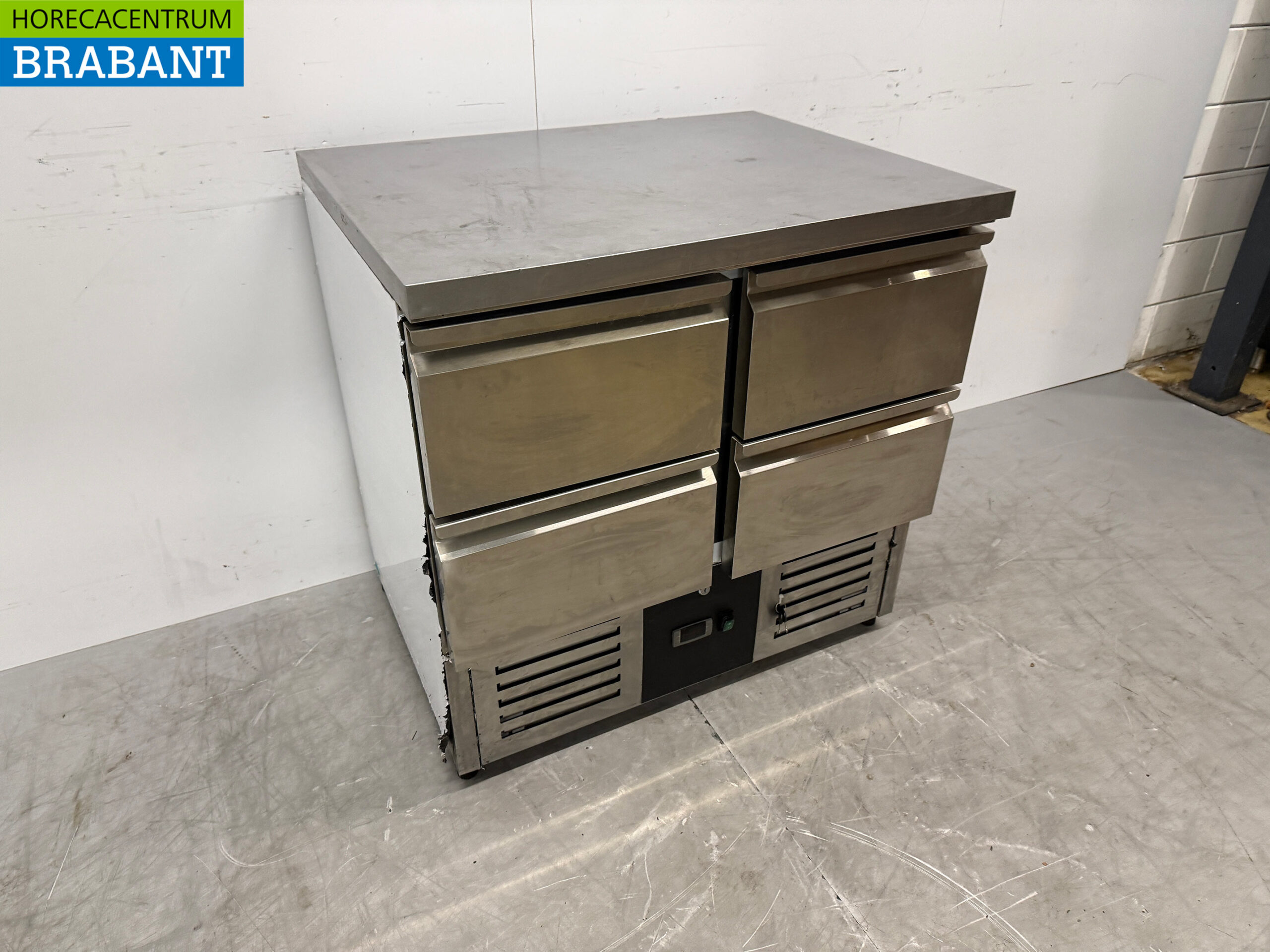 Stainless steel Refrigerated Workbench 4 Drawers 90 cm 230V Catering - Image 3