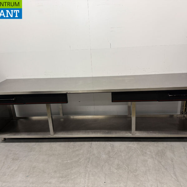 Atag stainless steel Worktable with undershelf 300 x 70 x 86.5 cm Catering