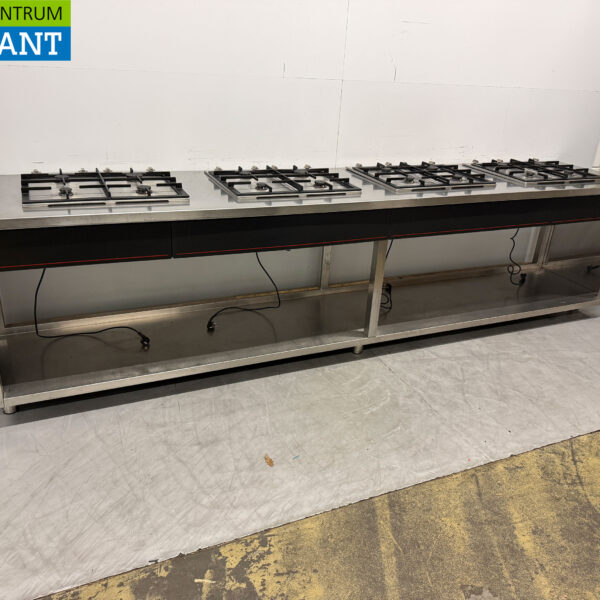 Stainless steel Atag 4 x 4 Burner Gas Stove Cooker 340 cm Horeca