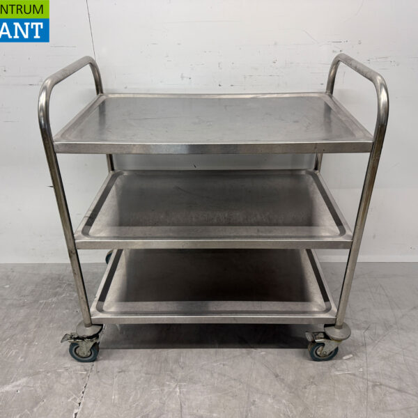 Stainless steel Serving Trolley 3 tiers 85 cm Catering