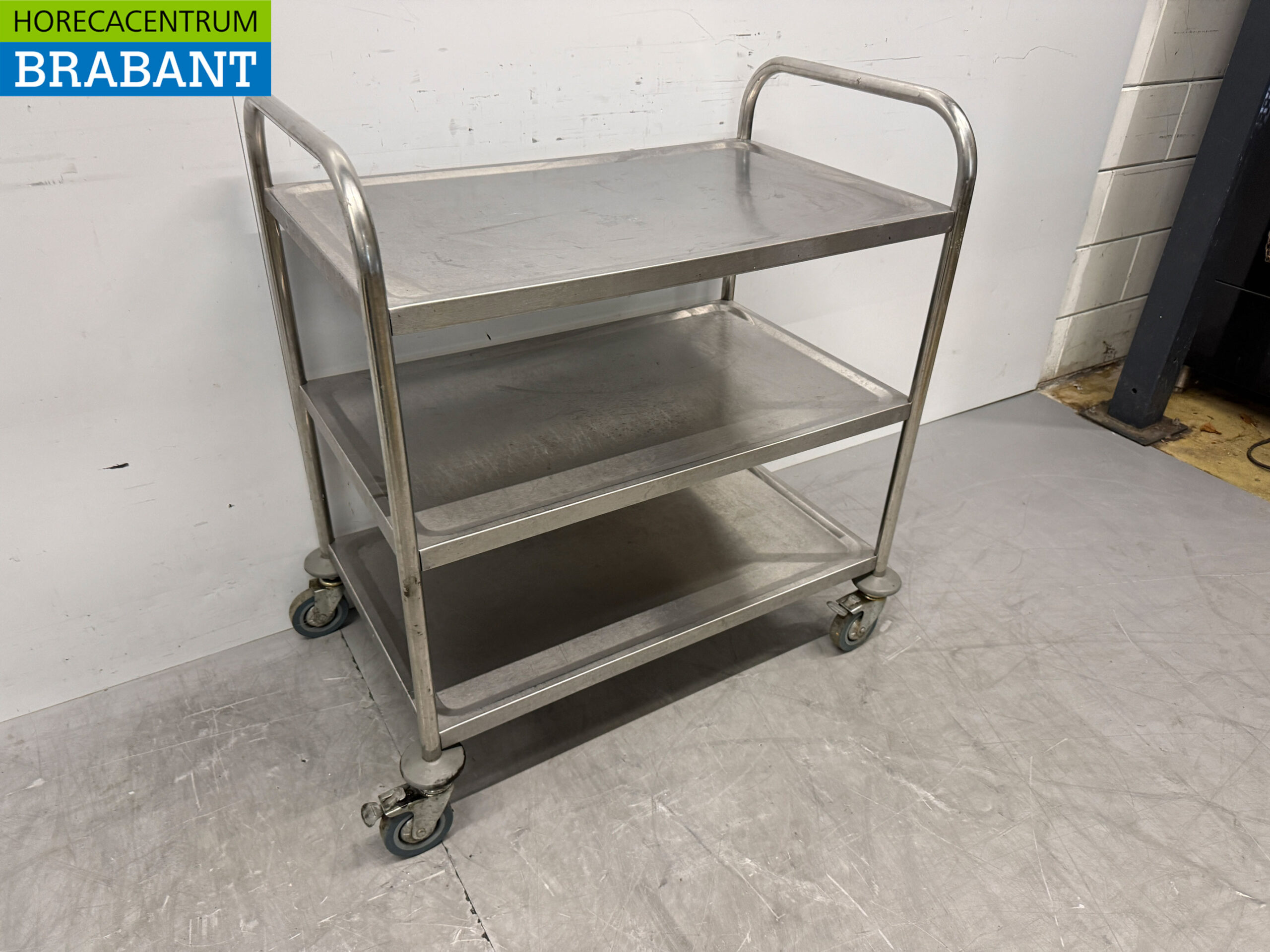 Stainless steel Serving Trolley 3 tiers 85 cm Catering - Image 2