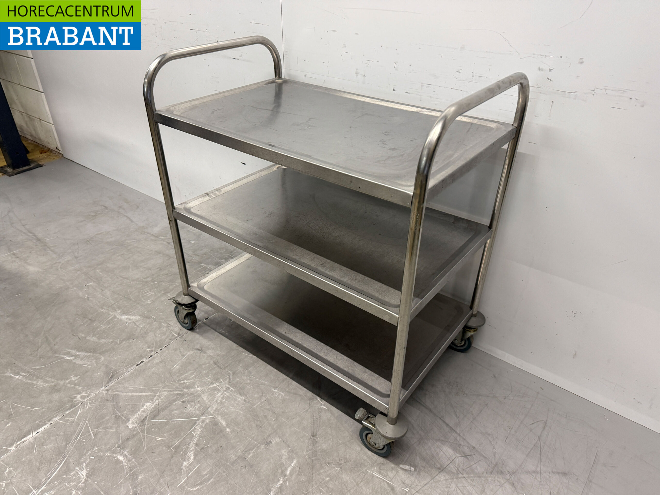 Stainless steel Serving Trolley 3 tiers 85 cm Catering - Image 3