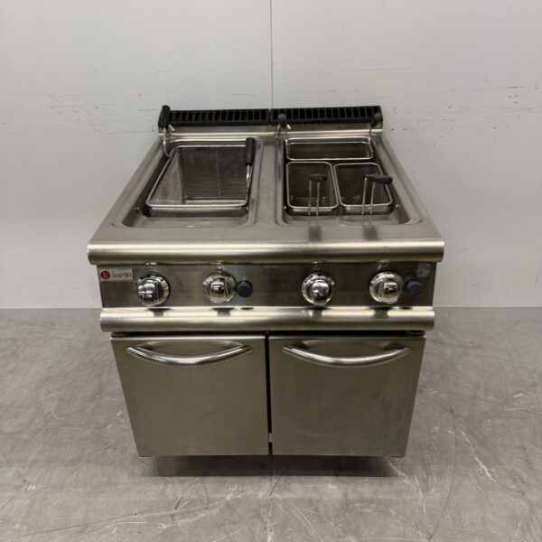 Stainless steel Baron Pasta cooker with baskets 80 cm GAS Catering