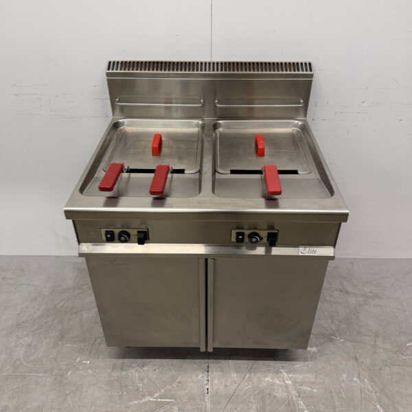 Stainless steel Elite Double Fryer 2 x 15 liter GAS Catering