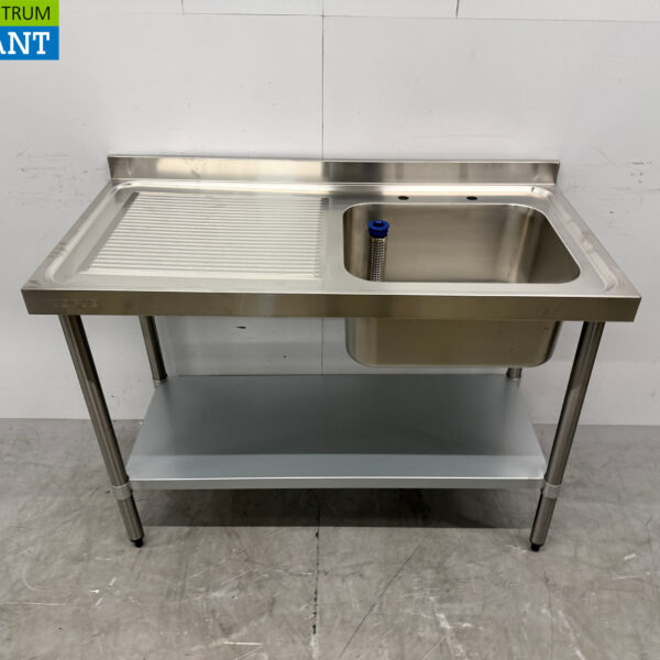 Stainless steel Vogue Sink Table Sink 120 x 60 x 90 cm Catering