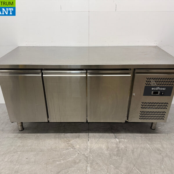 Stainless steel Ecofrost Refrigerated Workbench 3 Doors 179.5 cm 230V Catering