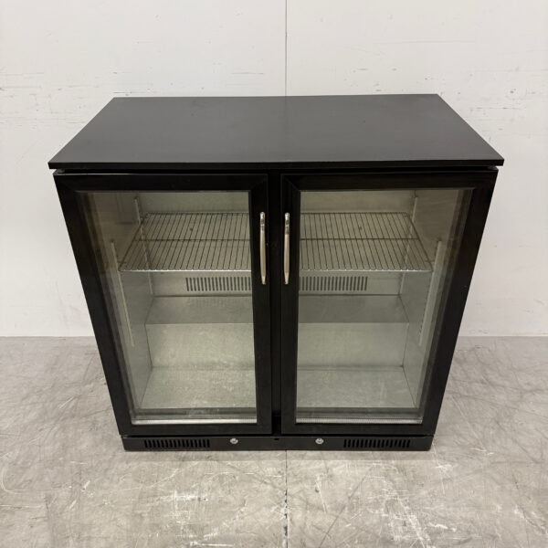 Bar Refrigerator 2 Glass Folding Doors 90 cm 230V Catering