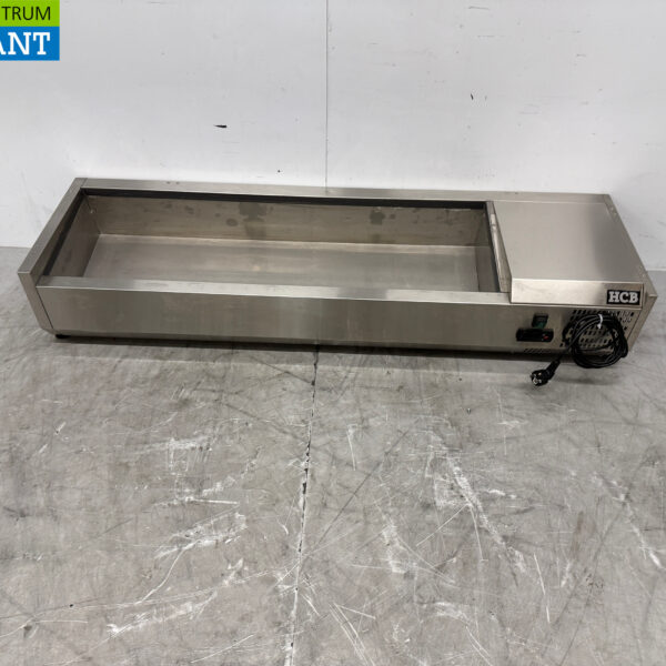 Stainless steel HCB Top mounted display case Top mounted refrigerated display case saladière 6 x 1/3 140 cm Horeca