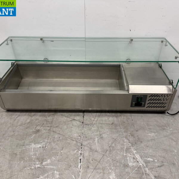 Stainless steel Ecofrost Set-up Refrigerated Display Case Saladière 5 x 1/4 GN 120 cm 230V Horeca