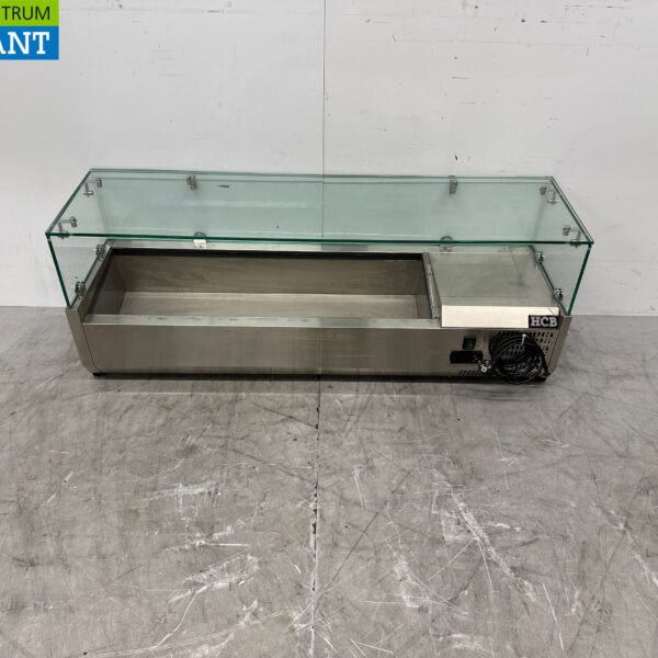 HCB stainless steel Top-up display case Top-up refrigerated display case saladière 5 x 1/4 GN 120 cm Horeca