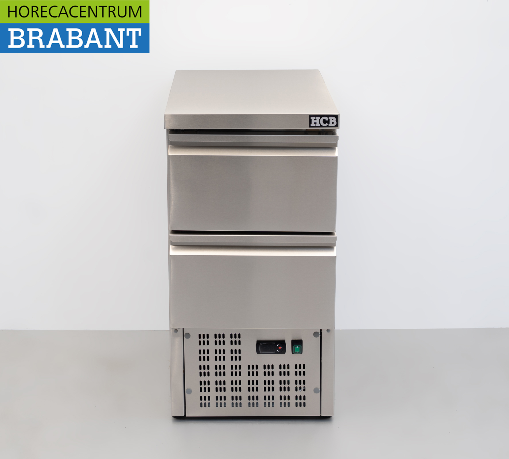 HCB stainless steel Refrigerated workbench 2 drawers 1/1 GN 43,5 cm 230V Horeca