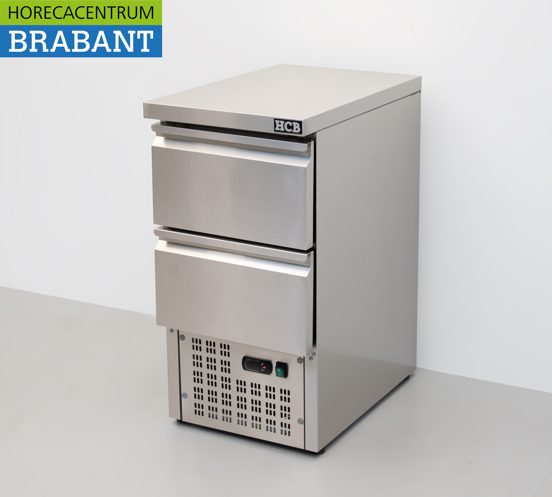 HCB stainless steel Refrigerated workbench 2 drawers 1/1 GN 43,5 cm 230V Horeca - Image 2