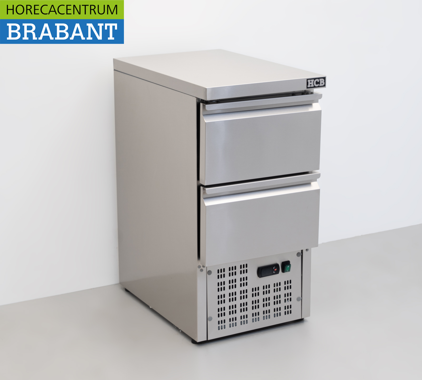 HCB stainless steel Refrigerated workbench 2 drawers 1/1 GN 43,5 cm 230V Horeca - Image 3