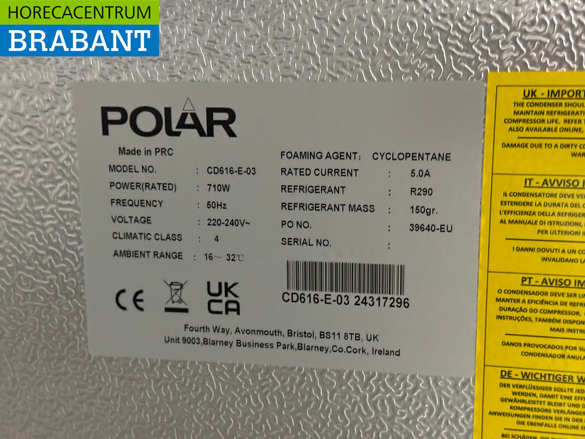 Polar CD616 Mobile Freezer 1200 liters 230V Catering - Image 5