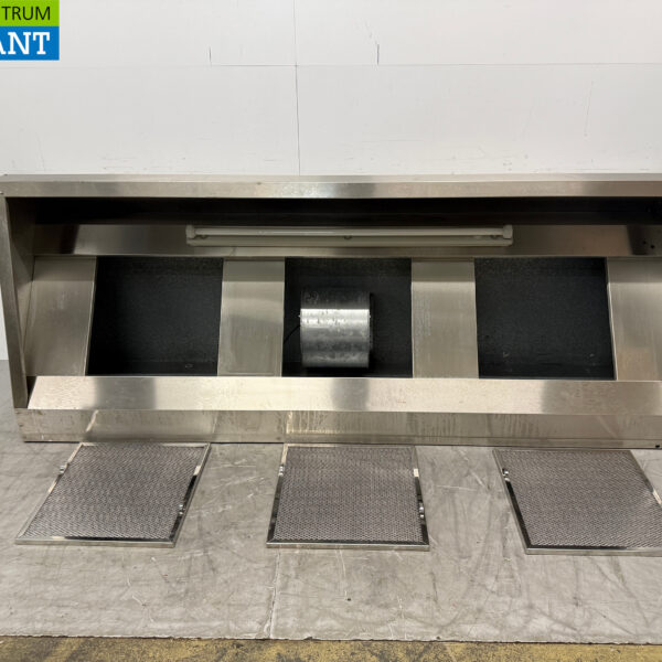 Stainless steel Extractor Hood Hood Motor 2500 m3/h Angled model 250 cm 230V Horeca