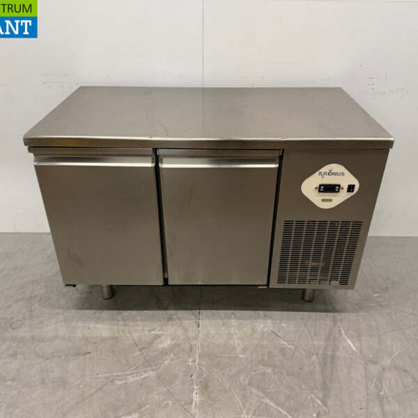 Stainless steel Kronus Refrigerated Workbench 2 Doors 131,5 cm 230V Horeca