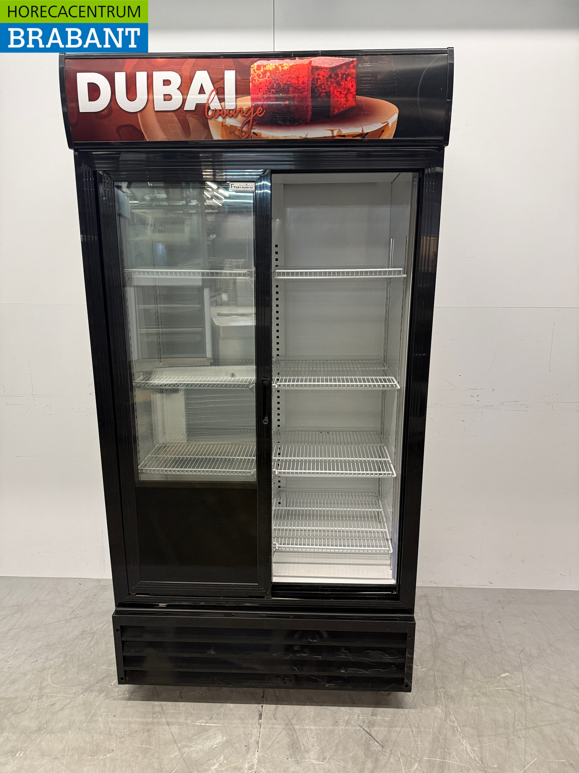 Promoline Mobile Glass Door Refrigerator 2 Sliding Doors 100 cm 230V Catering - Image 4