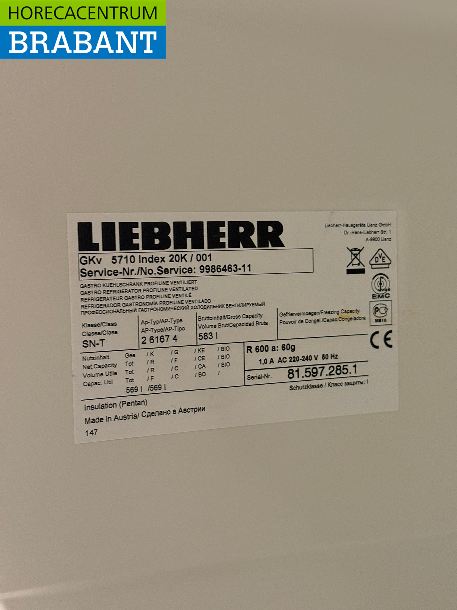 Liebherr Refrigeration 583 liters 230V Horeca - Image 5