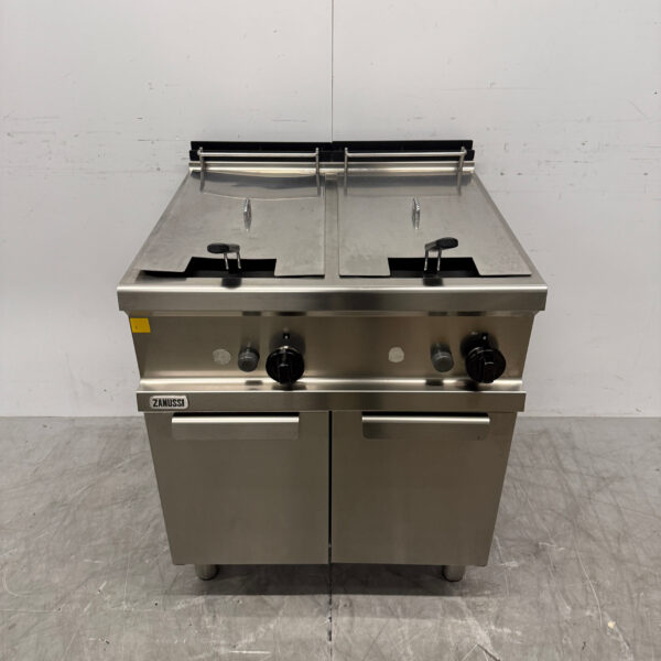 Stainless steel Zanussi Double Fryer 2 x 14 liter GAS Catering