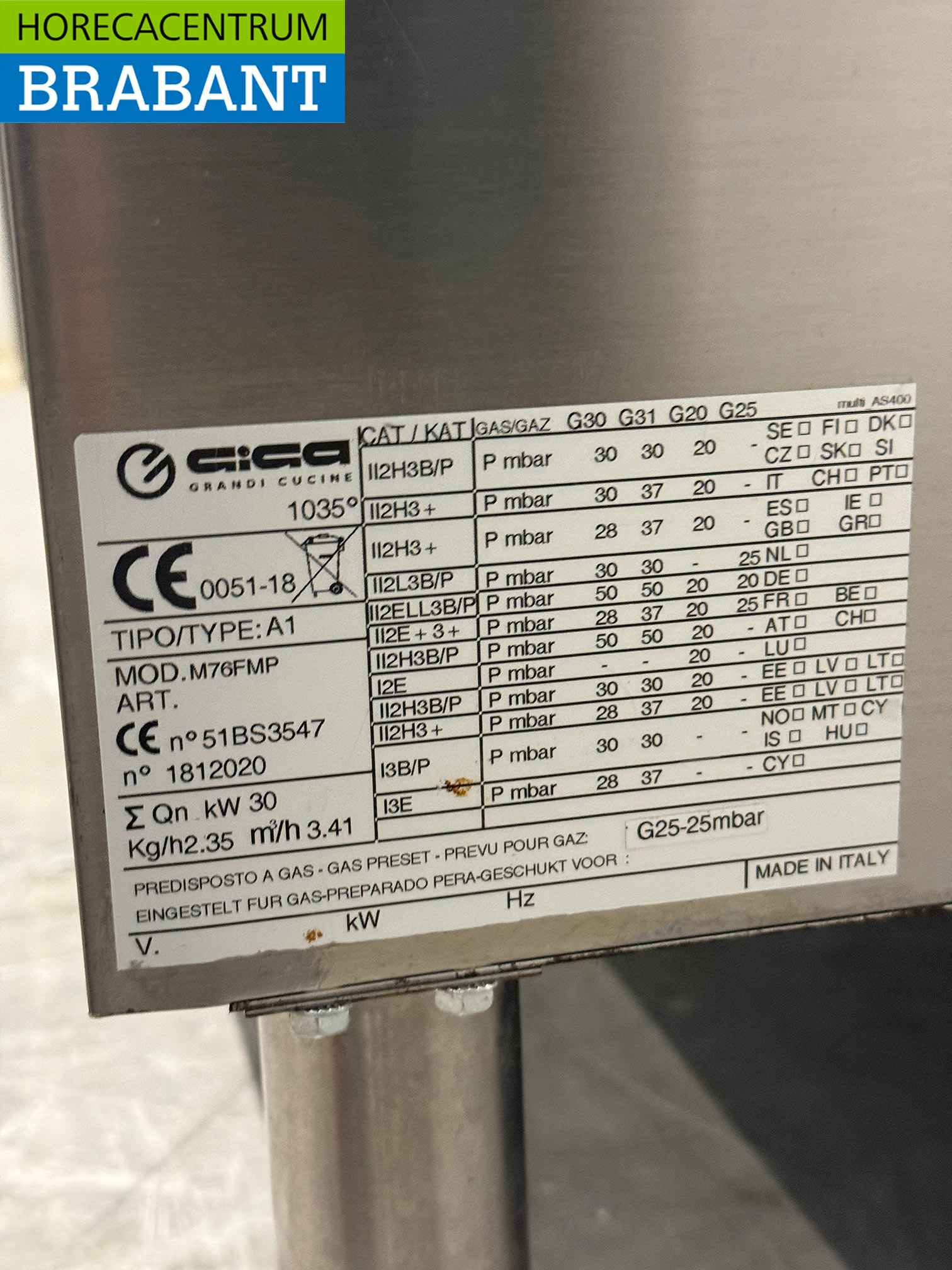 Stainless steel Emme 6 Burner Stove 100 cm GAS Horeca - Image 5