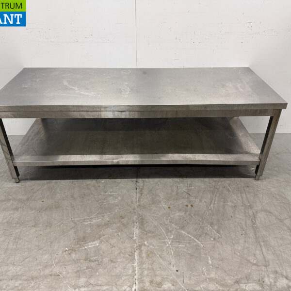 Stainless steel Worktable with undershelf 180 x 70 x 62 cm Catering