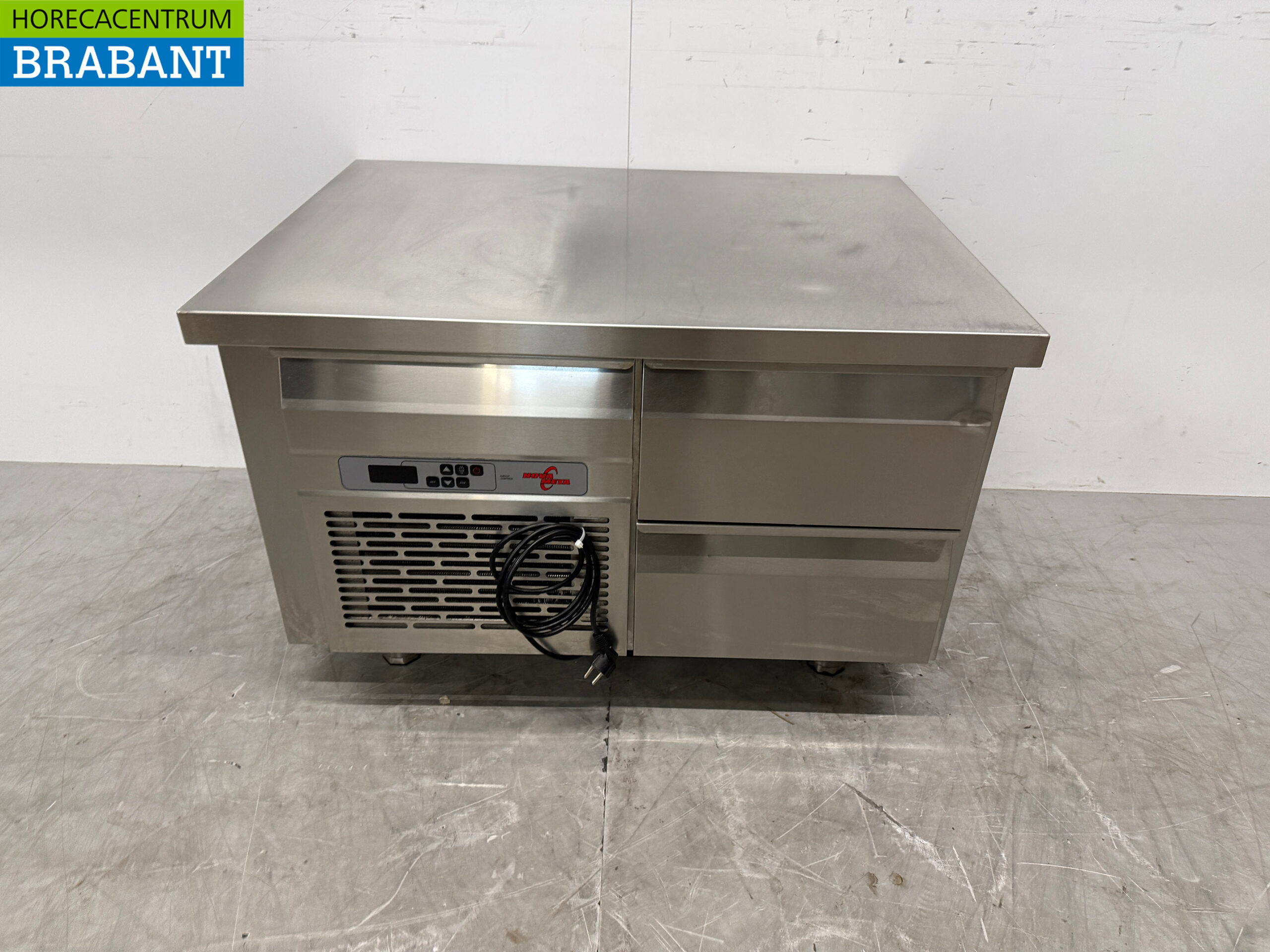 Stainless steel Nova Meta Refrigerated Workbench 2 Drawers 94 cm Horeca