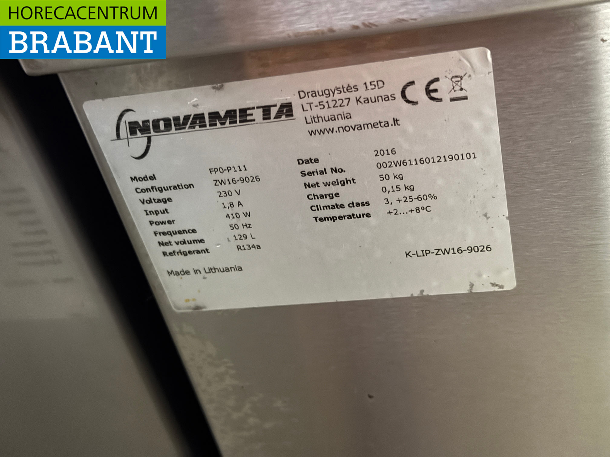 Stainless steel Nova Meta Refrigerated Workbench 2 Drawers 94 cm Horeca - Image 5