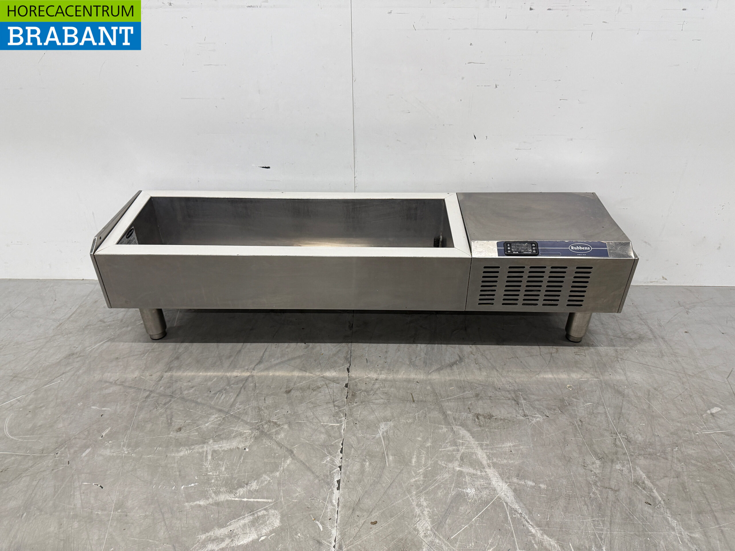 Stainless steel Rubbens Top mounted display case Top mounted refrigerated display case saladière 5 x 1/4 GN 132 cm Horeca