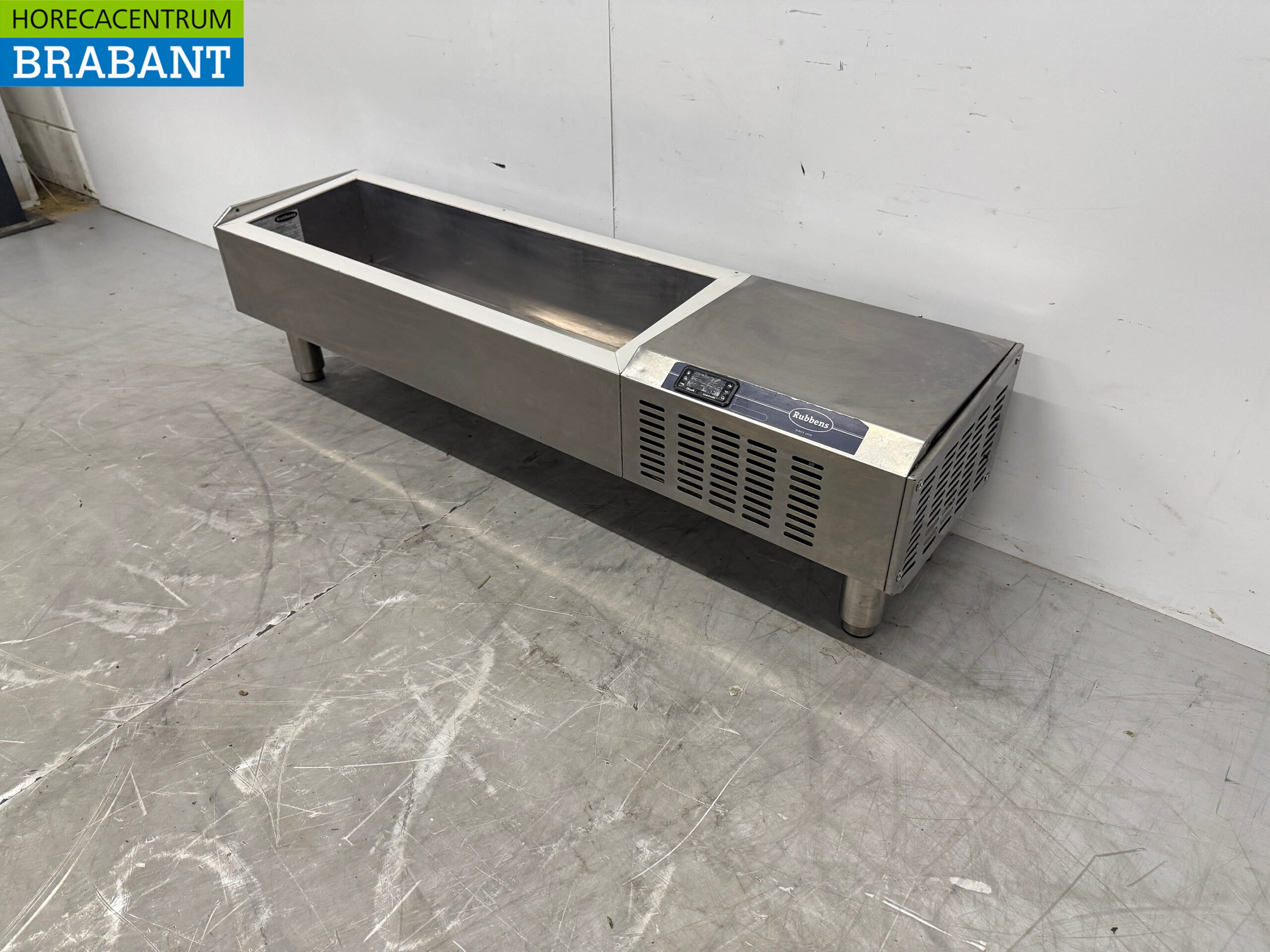 Stainless steel Rubbens Top mounted display case Top mounted refrigerated display case saladière 5 x 1/4 GN 132 cm Horeca - Image 2