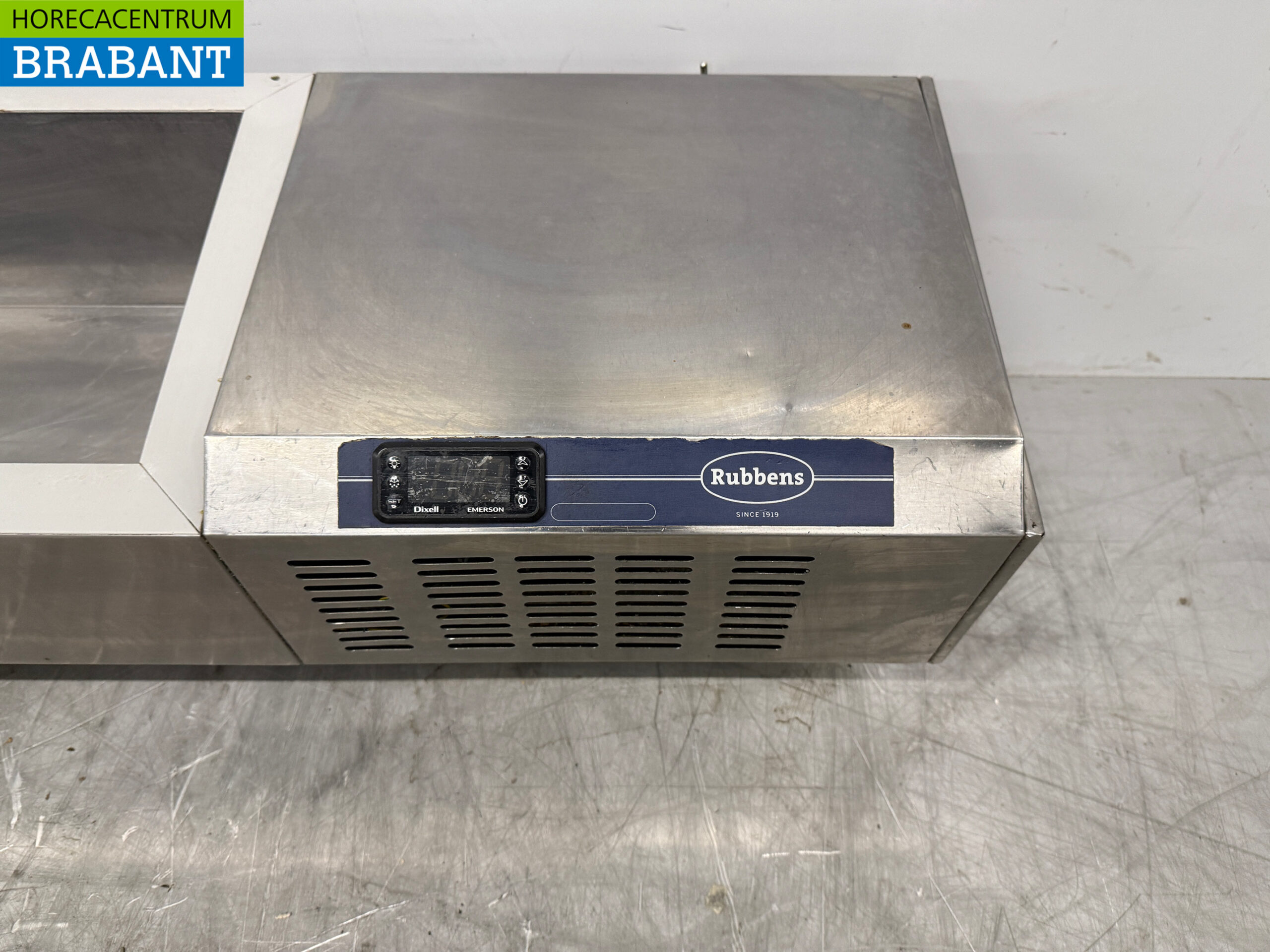 Stainless steel Rubbens Top mounted display case Top mounted refrigerated display case saladière 5 x 1/4 GN 132 cm Horeca - Image 4